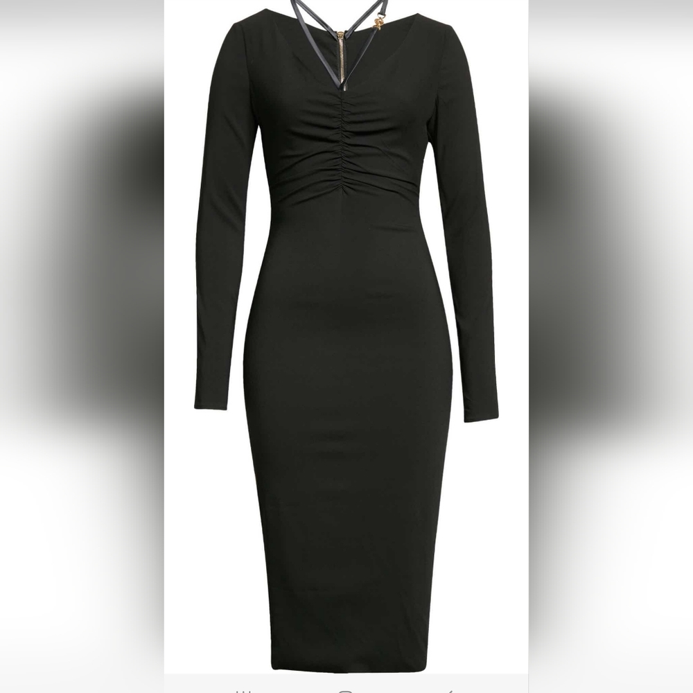 Versace Medusa Long Sleeve Size 8 Midi Dress - Picture 3 of 16